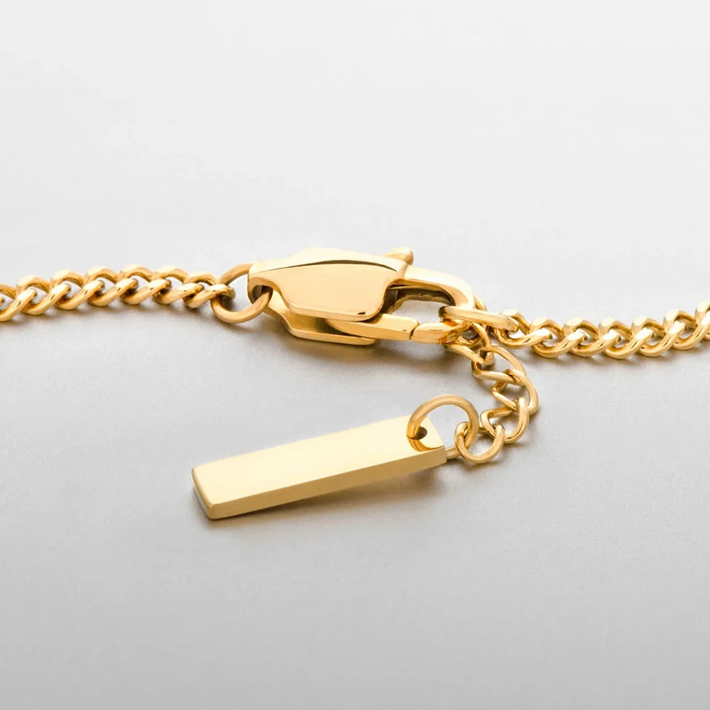 Minimal Cuban Bracelet (Gold) 1.8mm