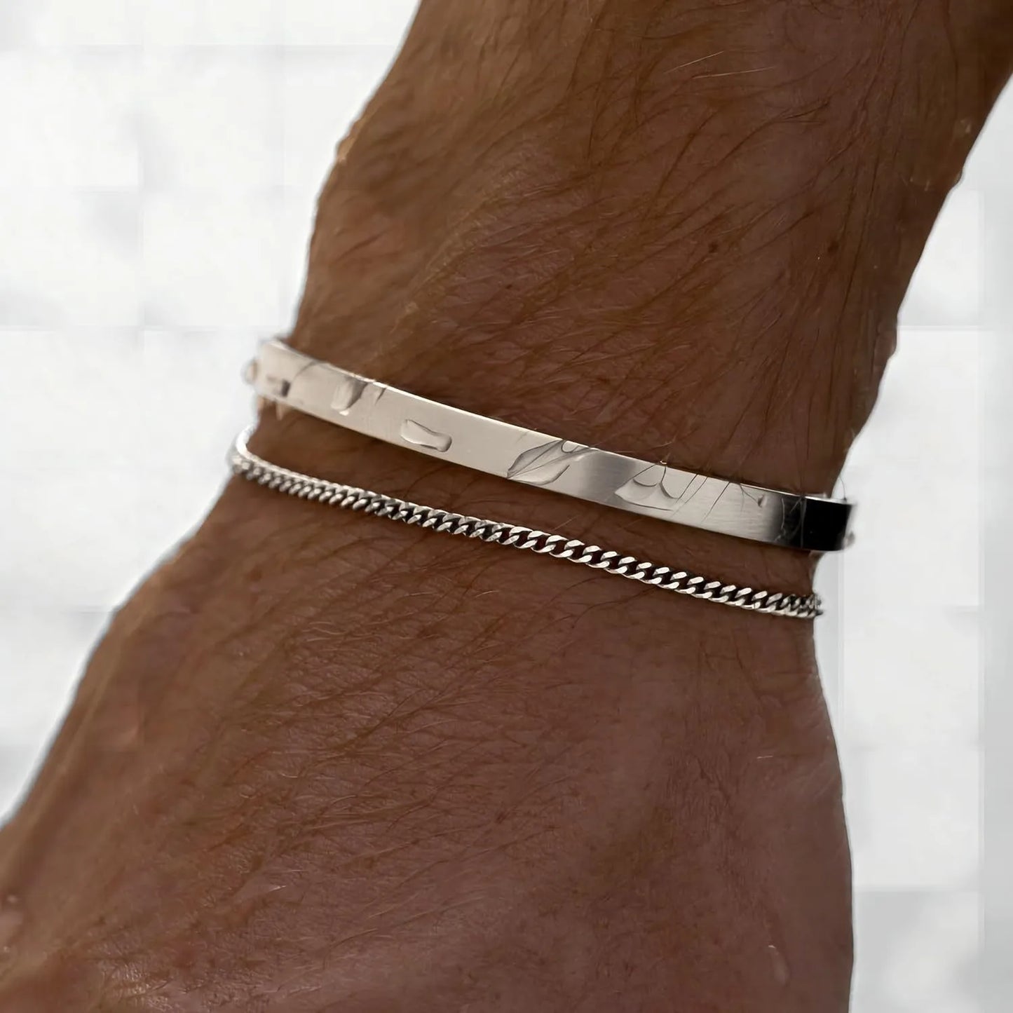 Slim Cuban Bracelet (Silver) 3mm