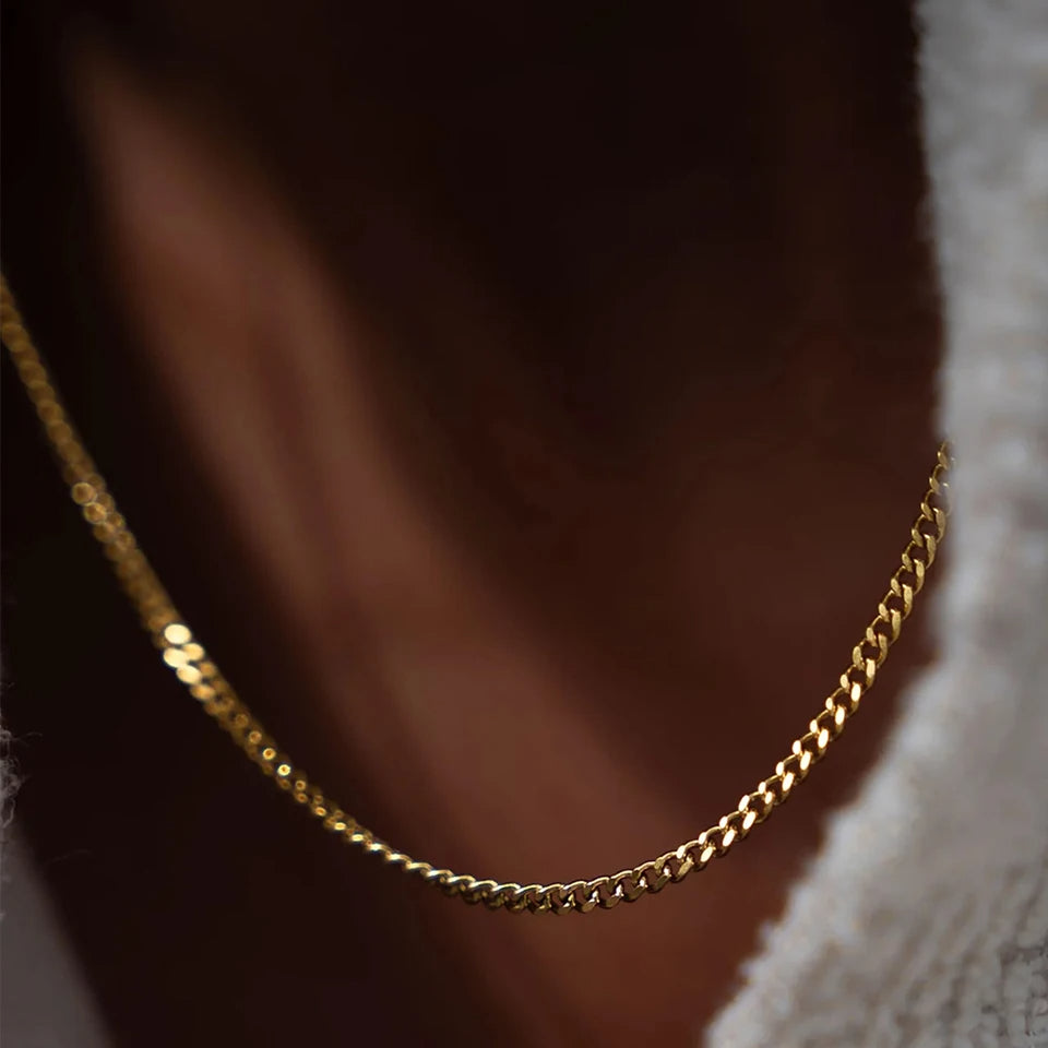 Minimal Cuban Chain (Gold) 1.8mm