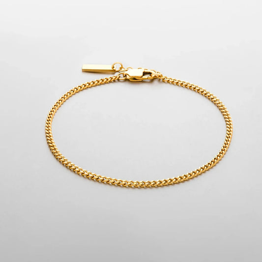 Minimal Cuban Bracelet (Gold) 1.8mm