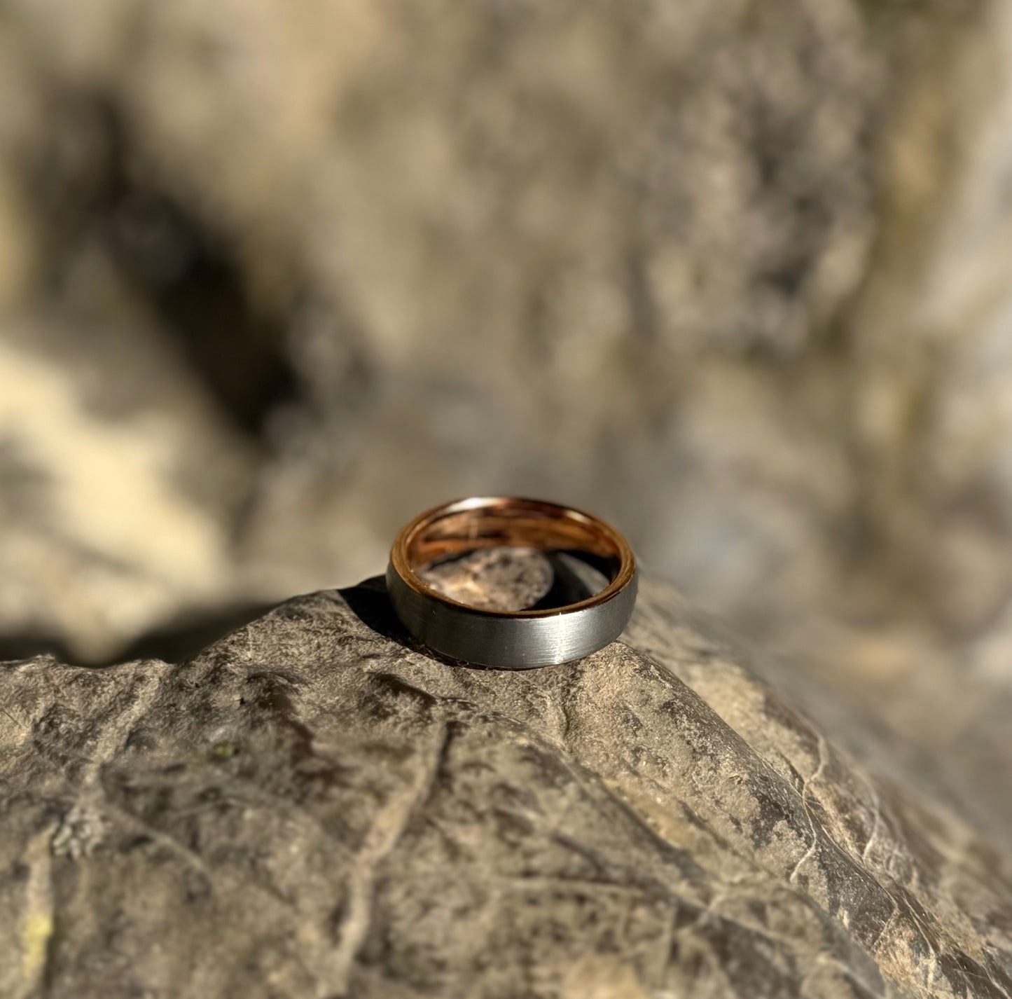 Brushed Rose Ring (Silver) 6mm