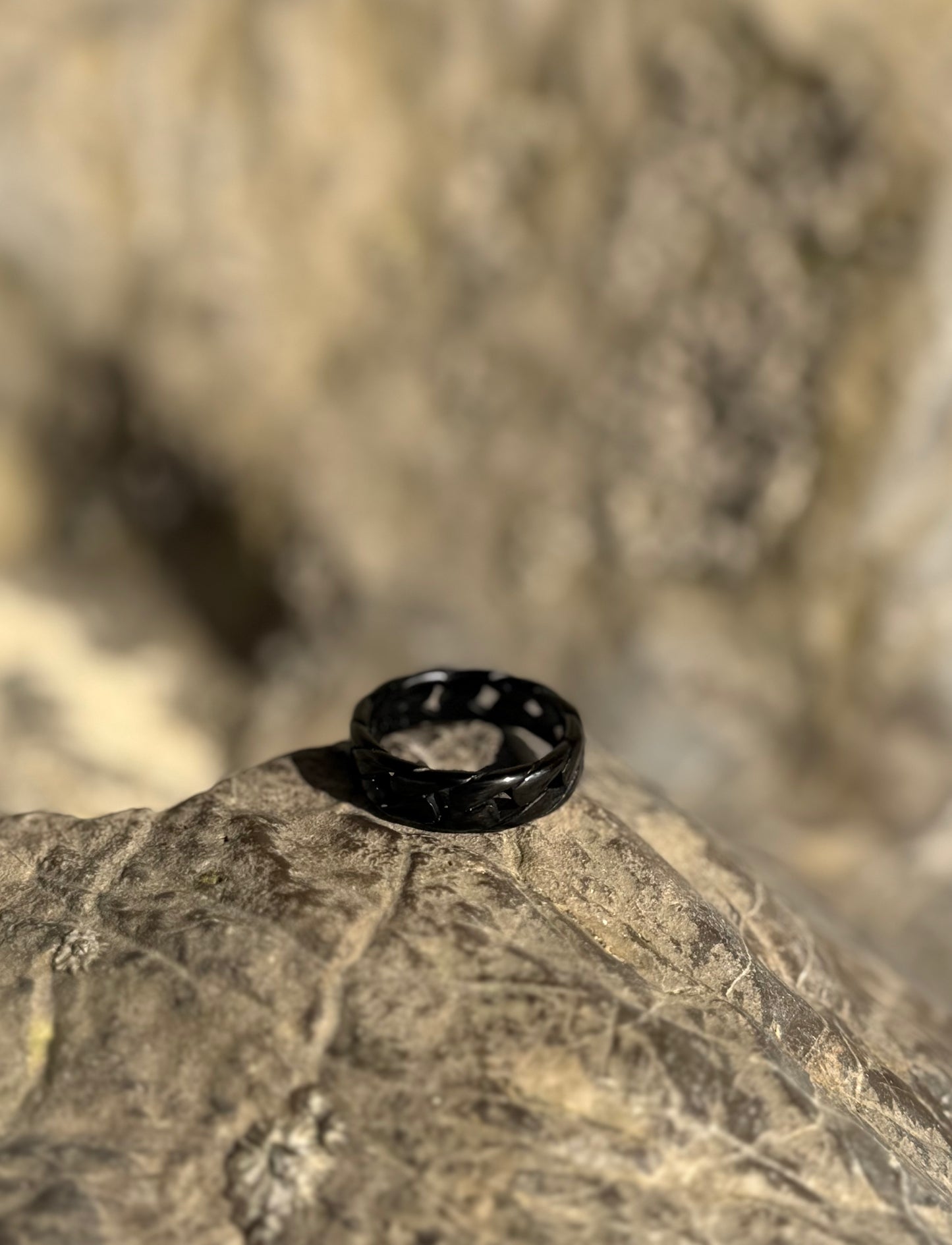 Cuban Ring (Black) 7mm