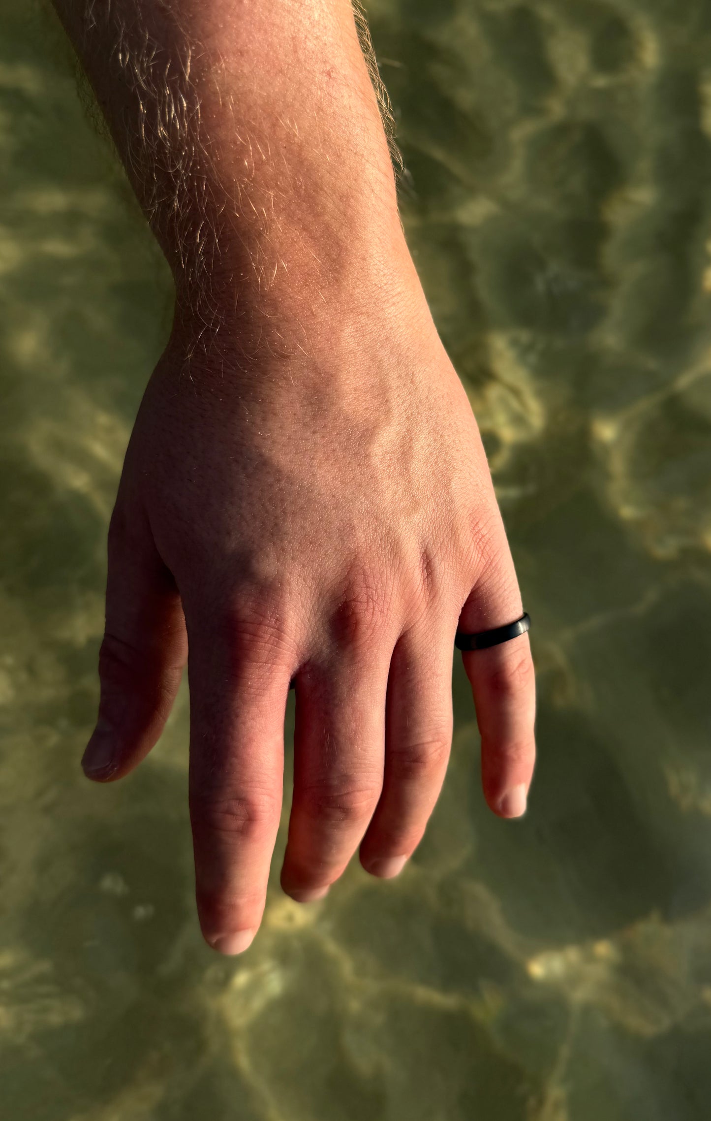 Brushed Onyx Ring (Black) 6mm