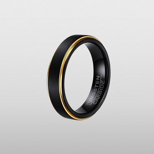 Polished Edge Ring (Gold X Black) 5mm