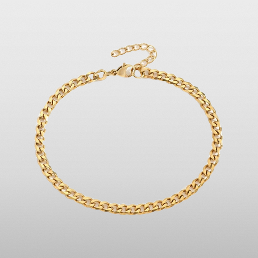 Slim Cuban Bracelet (Gold) 3mm