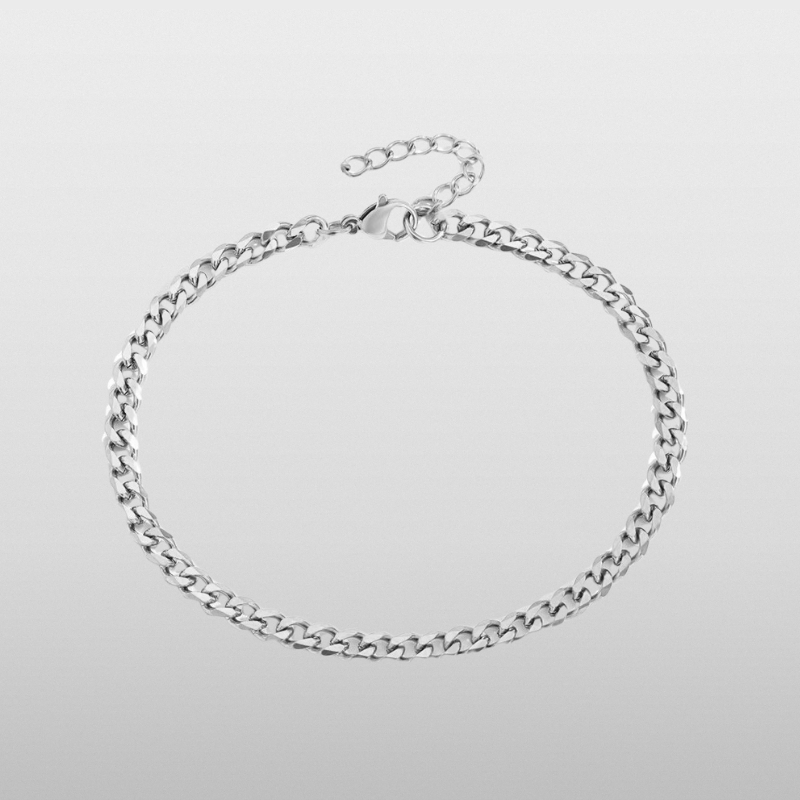 Slim Cuban Bracelet (Silver) 3mm