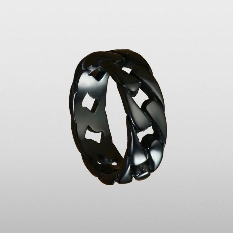 Cuban Ring (Black) 7mm